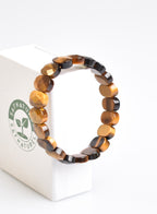 Certified Tiger Eye Natural Stone 9x14 mm Bracelet