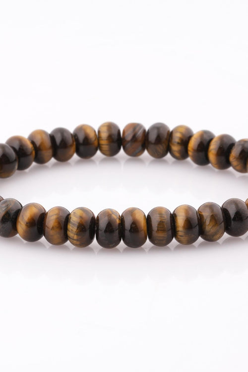 Certified Tiger Eye Natural Stone Bracelet 5 x 8 mm Rondel Cut