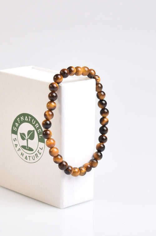 Certified Tiger Eye Natural Stone Bracelet 6 mm