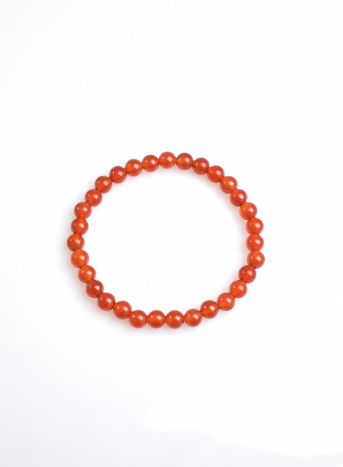 Certified Red Agate Natural Stone Bracelet 6mm