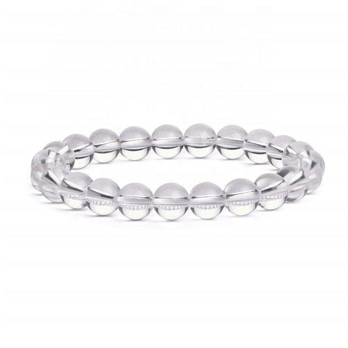 Certified Crystal Quartz Natural Stone Bracelet 8 mm