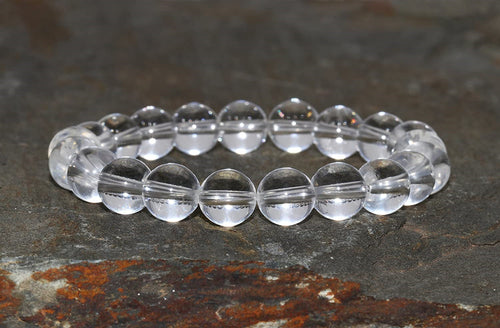 Certified Crystal Quartz Natural Stone Bracelet 8 mm