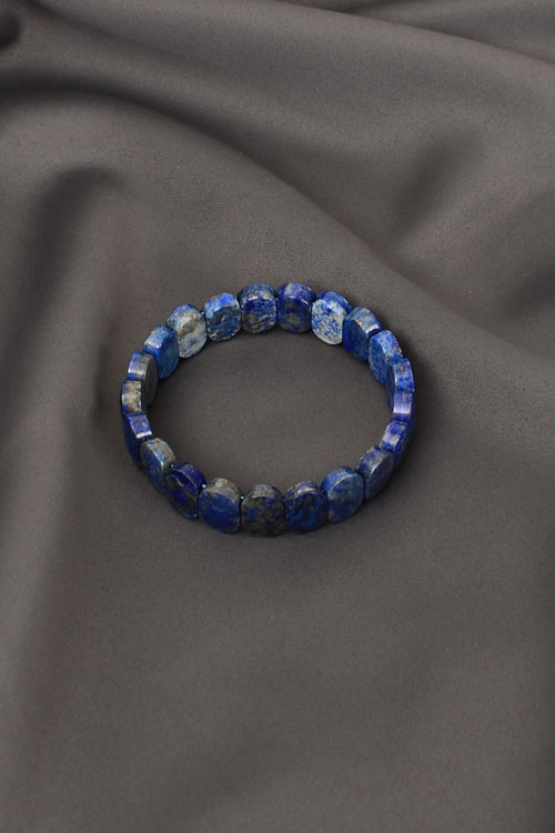 Sertifikalı Lapis Lazuli Doğal Taş 9x14 mm Bileklik