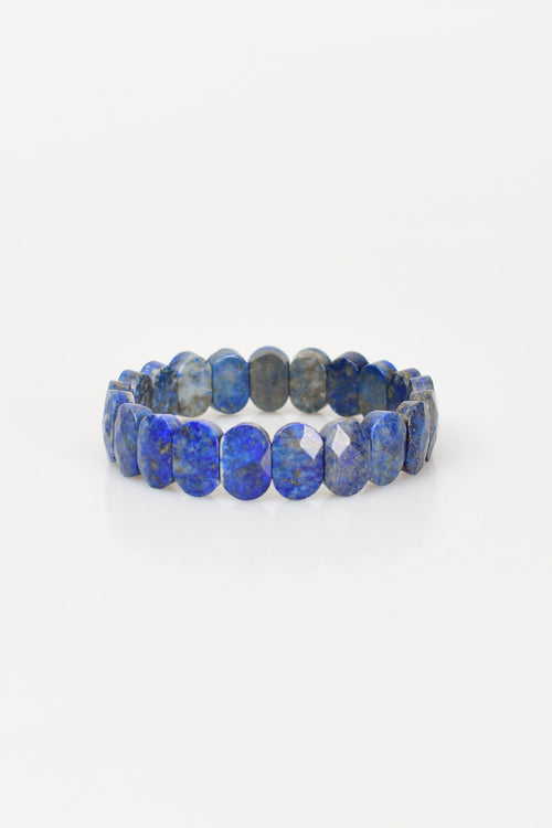 Certified Lapis Lazuli Natural Stone 9x14 mm Bracelet