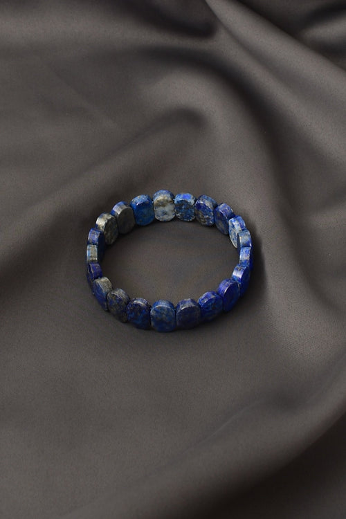 Sertifikalı Lapis Lazuli Doğal Taş 9x14 mm Bileklik