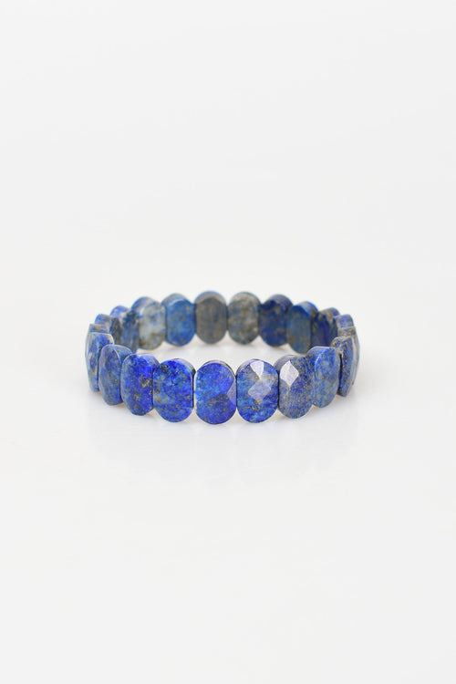 Sertifikalı Lapis Lazuli Doğal Taş 9x14 mm Bileklik