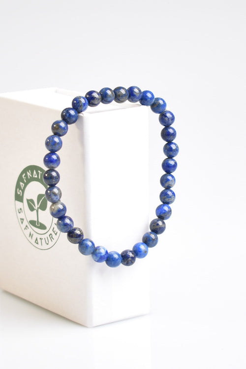 Certified Lapis Lazuli Natural Stone Bracelet 6 mm