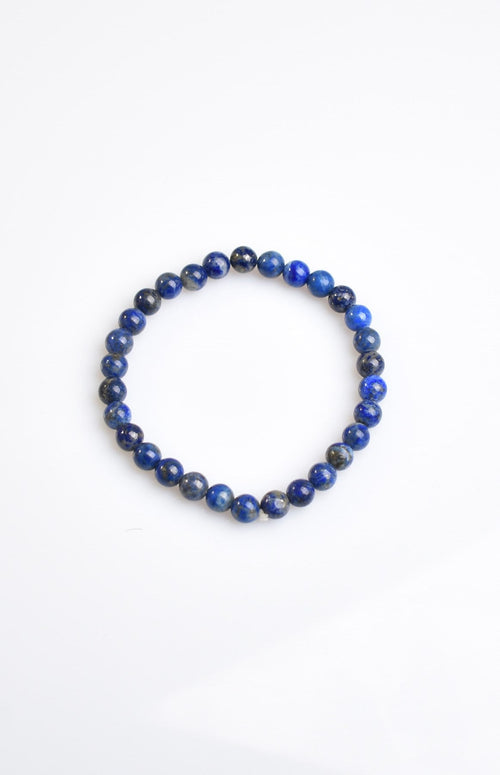 Certified Lapis Lazuli Natural Stone Bracelet 6 mm