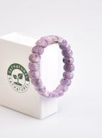 Certified Lepidolite 9x14 mm Natural Stone Bracelet