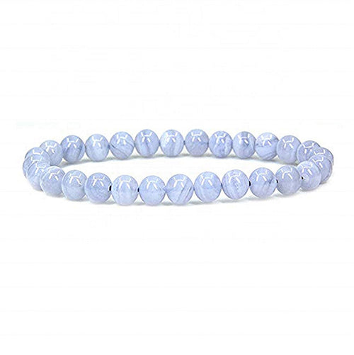 Certified Blue Lace Agate 6 mm Bracelet