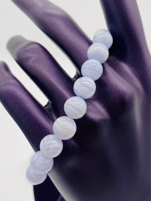 Certified Blue Lace Agate Bracelet 8MM