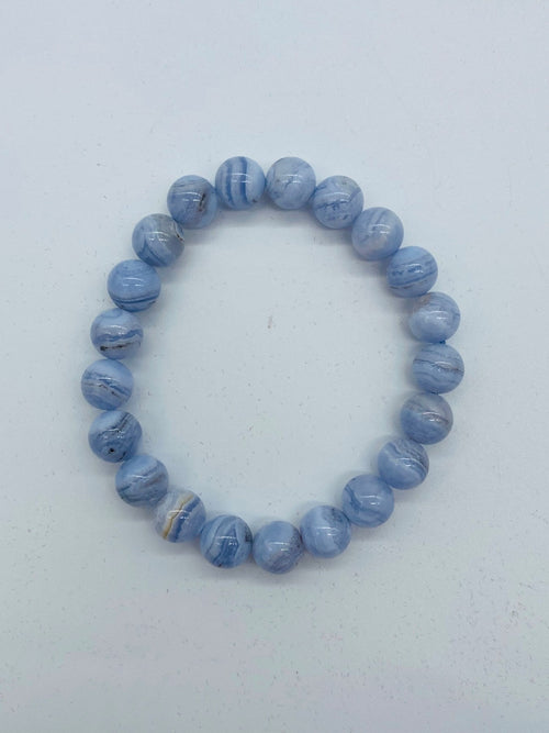 Certified Blue Lace Agate Bracelet 8MM