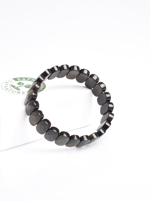 Certified Obsidian Natural Stone 9x14 mm Bracelet