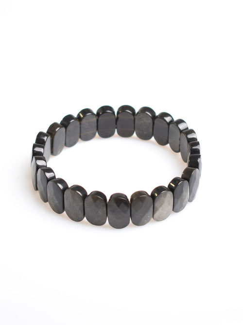 Certified Obsidian Natural Stone 9x14 mm Bracelet