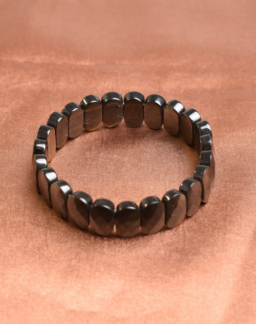 Certified Obsidian Natural Stone 9x14 mm Bracelet