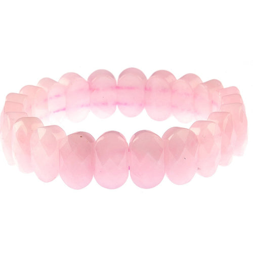 Certified Rose Quartz Natural Stone 9x14 mm Bracelet