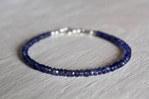 Certified Sapphire Natural Stone 3-4 mm Bracelet