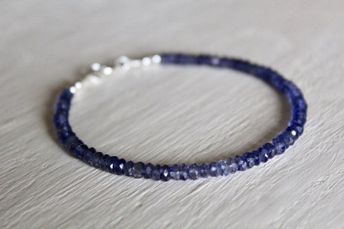 Certified Sapphire Natural Stone 3-4 mm Bracelet