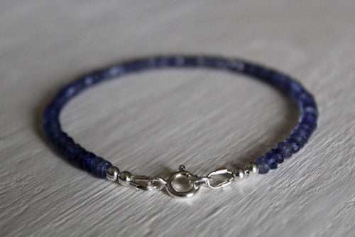 Certified Sapphire Natural Stone 3-4 mm Bracelet