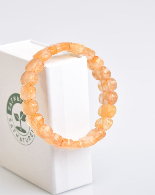 Certified Citrine Natural Stone 9x14 mm Bracelet