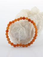 Certified Orange Aventurine Natural Stone Bracelet 6 mm