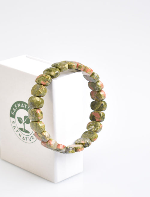 Certified Unakit 9x14 mm Natural Stone Bracelet