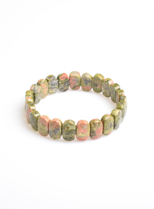 Certified Unakit 9x14 mm Natural Stone Bracelet