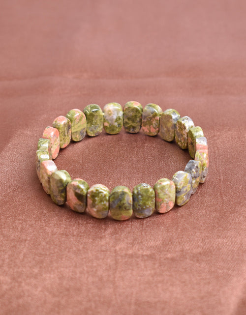 Certified Unakit 9x14 mm Natural Stone Bracelet