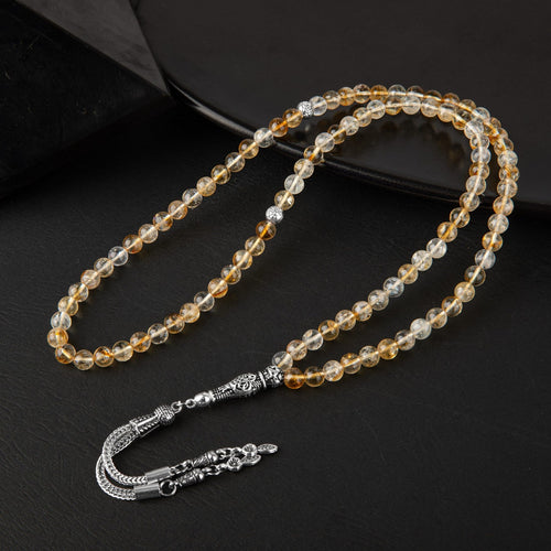 Citrine Natural Stone Tasbih 99cm – 6mm