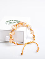 Citrine Triple Macrame Design Bracelet