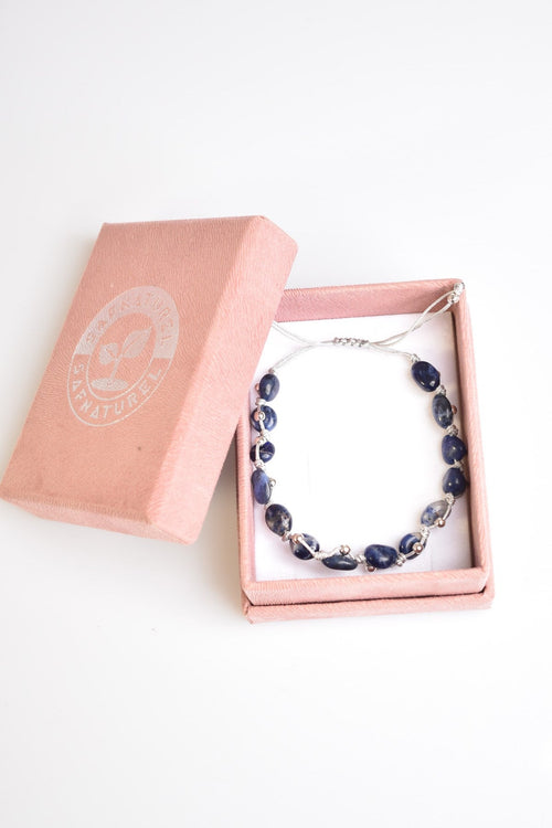 Sodalite Natural Stone Macrame Bracelet