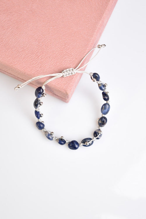 Sodalite Natural Stone Macrame Bracelet