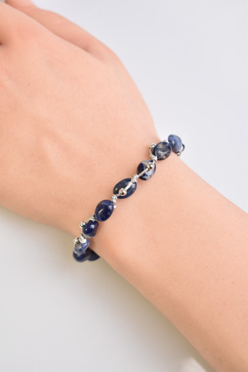 Sodalite Natural Stone Macrame Bracelet