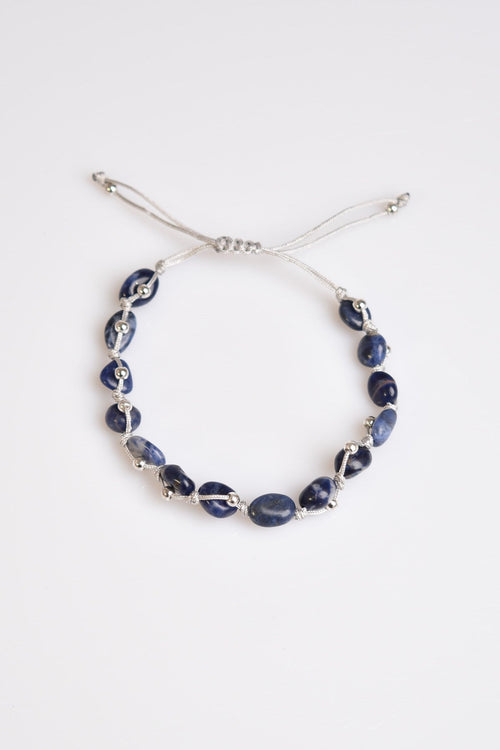 Sodalite Natural Stone Macrame Bracelet