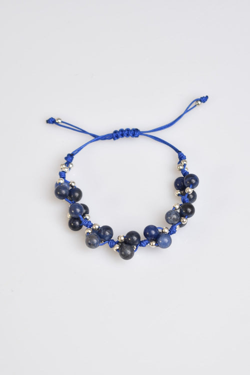 Sodalite Triple Macrame Special Design Bracelet 6 mm