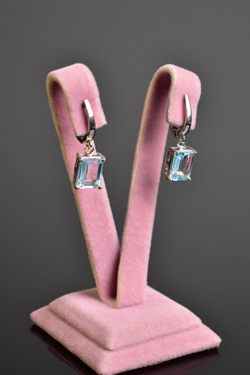 Topaz Natural Stone 925 Sterling Silver Earrings