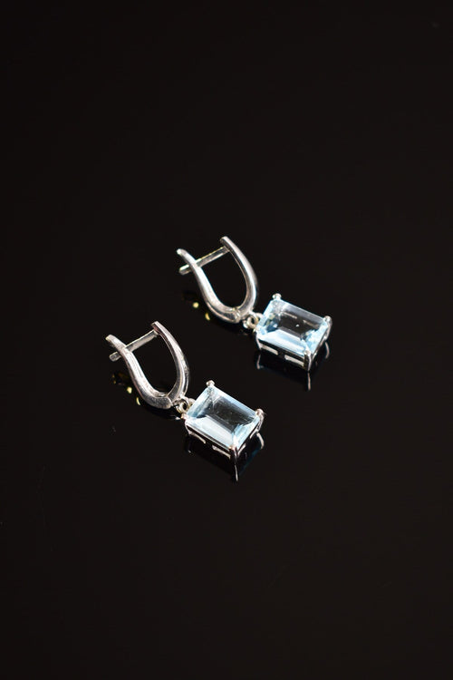 Topaz Natural Stone 925 Sterling Silver Earrings