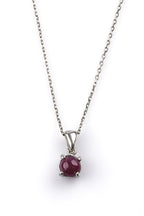 Ruby Natural Stone 925 Sterling Silver Necklace 