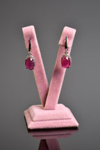 Ruby Natural Stone 925 Sterling Silver Earrings