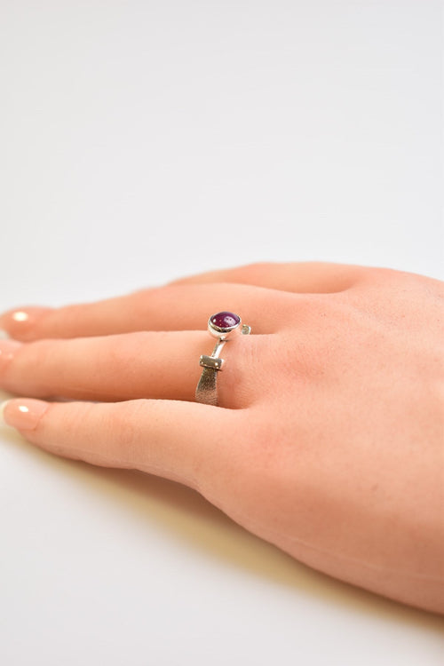 Ruby Natural Stone 925 Sterling Silver Ring