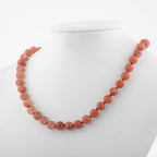 Yemeni Agate 8 mm Knotted Natural Stone Necklace