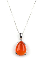 Yemen Agate Natural Stone 925 Sterling Silver Necklace