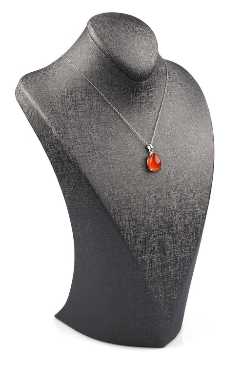 Yemen Agate Natural Stone 925 Sterling Silver Necklace