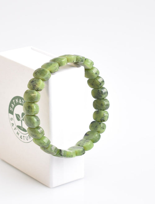 Jade 9x14 Special Cut Natural Stone Bracelet