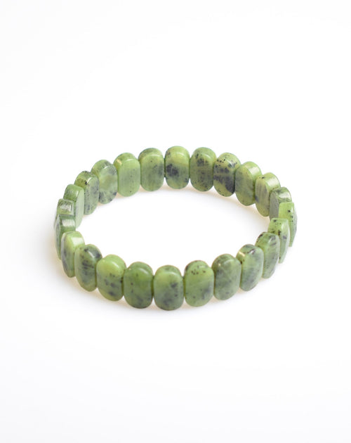 Jade 9x14 Special Cut Natural Stone Bracelet