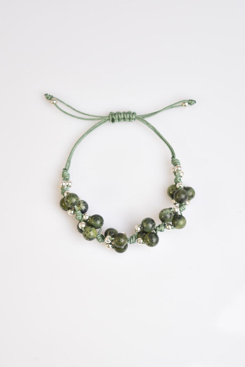 Jade Triple Macrame Special Design Bracelet 6 mm