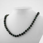 Mossy Agate 6 mm Knotted Natural Stone Necklace